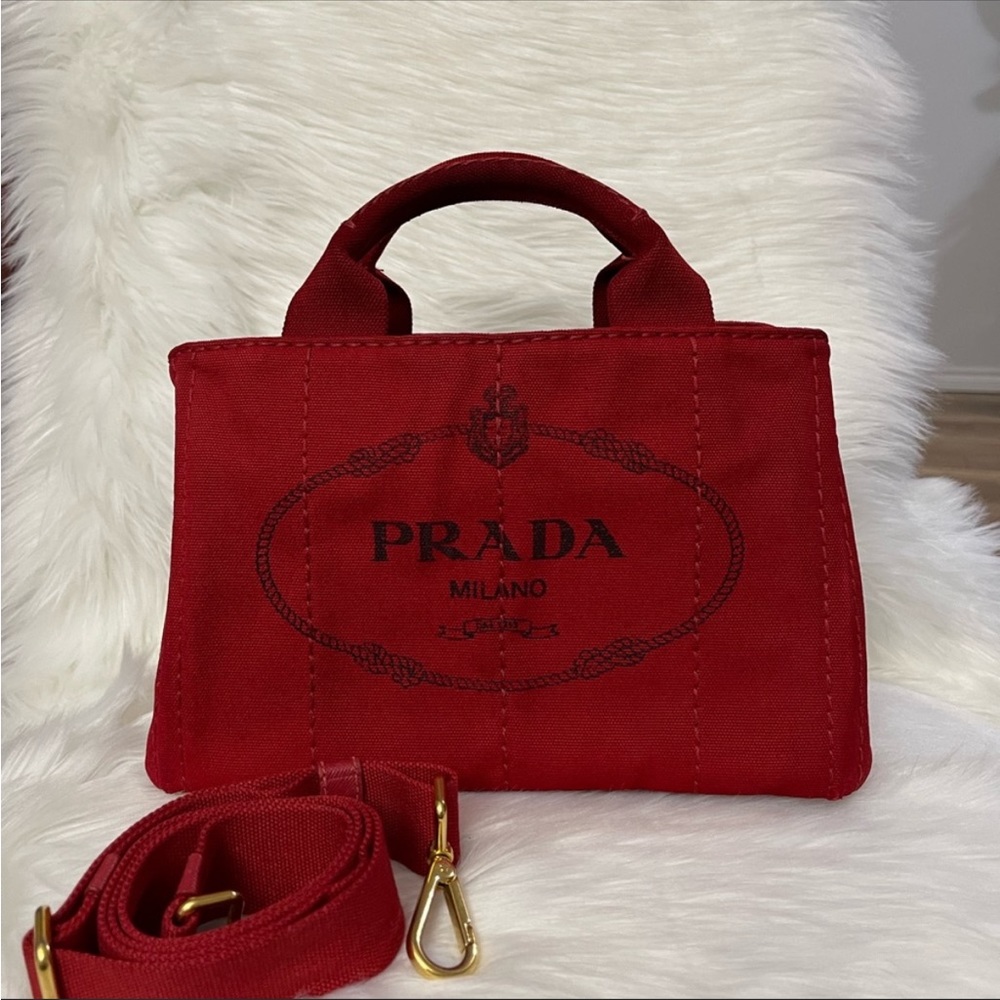 Prada Canapa canvas handbag with Shoulder strap